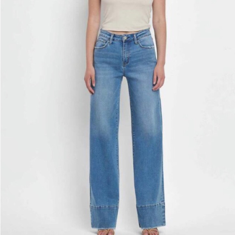 Vervet Olivia Wide Leg Blue Jeans - Picture 2 of 5